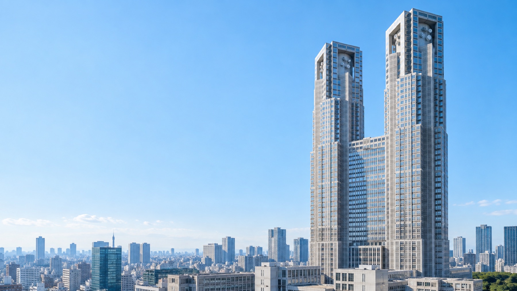 東京都庁舎をイメージしたビジュアル